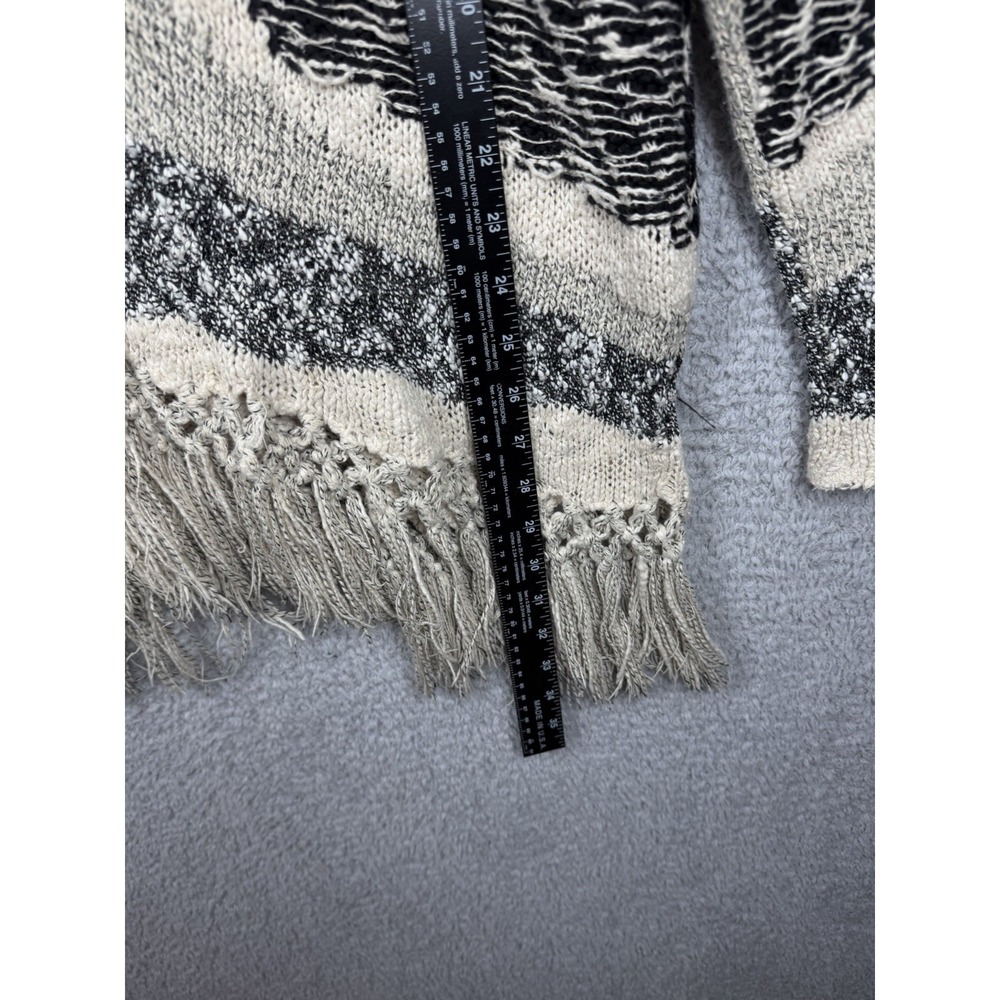 Free People Boho Woven Cotton Blend Women's M/L (approx) Sweater w Fringe - Picture 7 of 10
